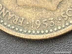 Monedas con errores: 1 peseta 1953 error